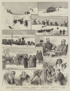 Nasz Artysta Specjalny z Wyprawą Jeannette Relief, Szkice w drodze na Syberię (rycina) autorstwa English School