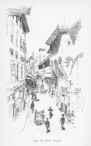 Nad Ponte Vecchio (litografia) autorstwa English School