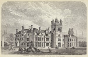 Overstone Hall, Northamptonshire (grawerowanie) autorstwa English School