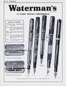 Strona z katalogu sklepów wojskowych i marynarki wojennej autorstwa English School