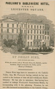 Paglianos Sabloniere Hotel, Leicester Square, Londyn autorstwa English School