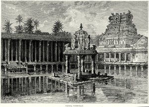 Pagoda, Tinnevelly (grawerunek) autorstwa English School