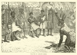 Palaver of Aszanti Chiefs autorstwa English School