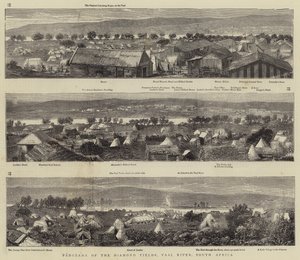 Panorama Diamentowych Pól, rzeka Vaal, RPA (rycina) autorstwa English School