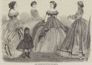 Paris Fashions na styczeń (grawerowanie) autorstwa English School