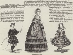 Paris Fashions for Winter (grawerowanie) autorstwa English School