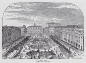 Paryż, Palais Royal (grafika) autorstwa English School
