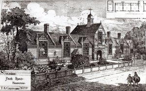 Park Road, Hampstead, z The Building News, 3 września 1880 r. autorstwa English School