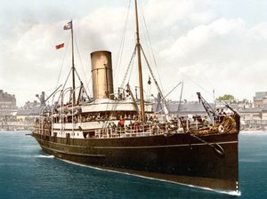 Cruiser pasażerski (zdjęcie ręcznie kolorowane) autorstwa English School
