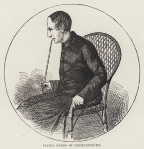 Pastor Harms of Hermannsburg (Grawerowanie) autorstwa English School