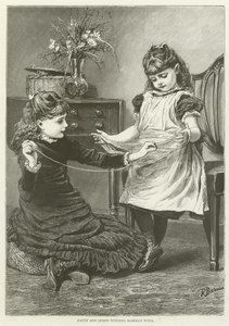 Patty i Jessie nawijają mammas wełnę autorstwa English School