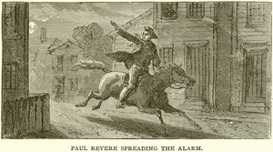Paul Revere rozgłasza alarm autorstwa English School