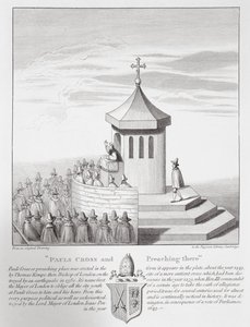 Krzyż Pawła i kazanie tam, 1809 autorstwa English School