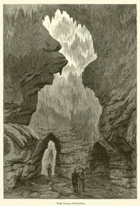 Peak Cavern, Derbyshire (grawerowanie) autorstwa English School