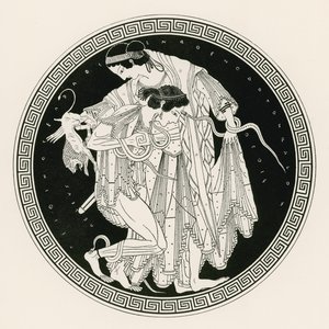 Peleus i Tetydy (rycina) autorstwa English School