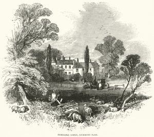 Pembroke Lodge, Richmond Park (grawerunek) autorstwa English School