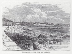 Penzance, z Esplanade (grawerowanie) autorstwa English School