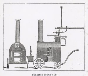 Pistolet parowy Perkinss autorstwa English School