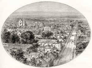 Perth, Australia Zachodnia, ok. 1880, z „Australian Pictures” Howarda Willoughby, opublikowanej przez religijne Towarzystwo Traktowe, Londyn, 1886 autorstwa English School