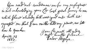 Piotr Heylyn autorstwa English School