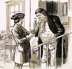Edynburscy chłopcy z poczty Petera Williamsona byli nazywani „caddies” autorstwa English School