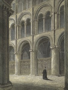 Katedra w Peterborough, widok na północną transept autorstwa English School
