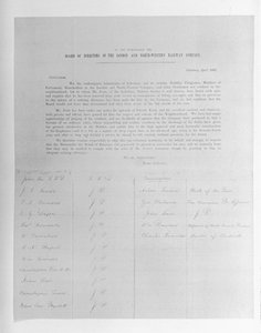 Petycja do dyrektorów London and North-Western Railway Company w imieniu pracownika zwolnionego z powodu utraty wzroku, 1861 autorstwa English School