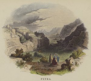 Petra (kolorowy grawer) autorstwa English School