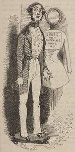 „Fizjologia londyńskiego próżniaka: rozdział VI – W odniesieniu do Gandawy”, z Punch lub London Charivari, tom. 3, s. 60 autorstwa English School