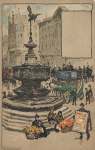 Piccadilly Circus, Londyn autorstwa English School