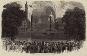 Obraz-Model Wenecji, w Vauxhall Gardens (grawerowanie) autorstwa English School