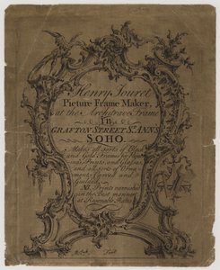Producent ramek do zdjęć, Henry Jouret, karta handlowa autorstwa English School