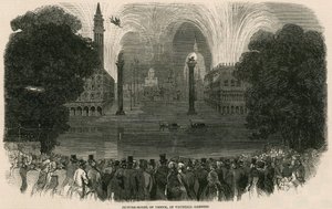 Model obrazu Wenecji w Vauxhall Gardens, Londyn autorstwa English School