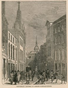 Malownicze szkice Londynu - Lombard Street autorstwa English School