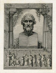 Pindar, starożytny grecki poeta liryczny (c.522-c.433 pne) (grawerowanie) autorstwa English School