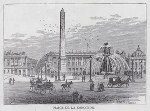 Place De La Concorde (grawerowanie) autorstwa English School