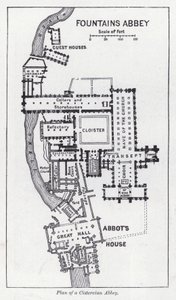 Plan opactwa cystersów (lito) autorstwa English School