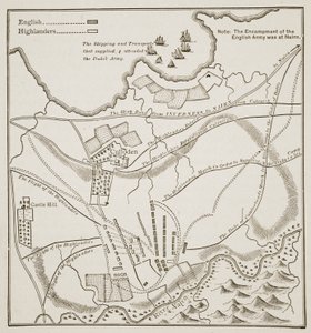 Plan bitwy pod Culloden, 16 kwietnia 1746 autorstwa English School