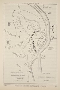 Plan bitwy pod Sobraon, 10 lutego 1846, ilustracja z Ilustrowanej Historii Anglii Cassella autorstwa English School