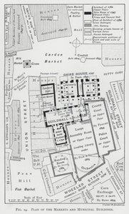 Plan Rynków i Budynków Komunalnych (grawerowanie) autorstwa English School