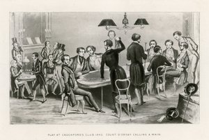 Zagraj w Crockfords Club, 1843. Hrabia DOrsay dzwoni do Main autorstwa English School