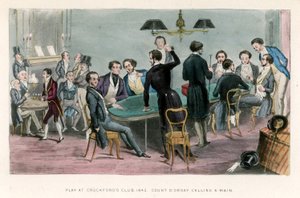 Zagraj w Crockfords Club, 1843; Hrabia DOrsey dzwoni do głównego autorstwa English School