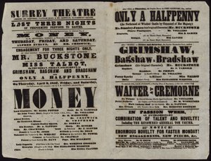 Playbill wydany przez Surrey Theatre autorstwa English School