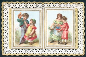 Zabawa z wiewiórką i zabawkami, Kartka Świąteczna autorstwa English School