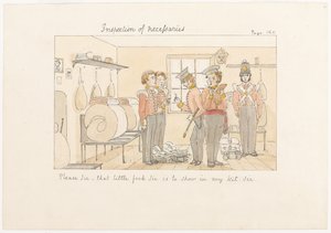 Proszę Pana, ten mały widelec Sir, ma się pokazać w moim zestawie Sir, ok.1850 autorstwa English School