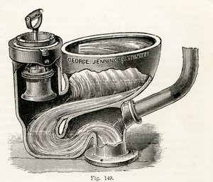 Szafa z zaworem tłokowym, z podniesionym uchwytem, 1870 autorstwa English School