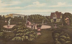 Plymouth: Swiss Lodge and Gardens, Devonport Park (kolor lito) autorstwa English School