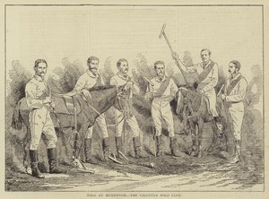 Polo w Munnipoor, The Calcutta Polo Club (grawerowanie) autorstwa English School
