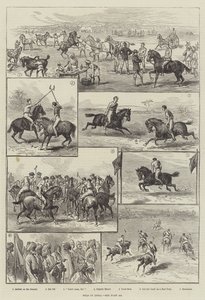 Polo w Indiach (grawerowanie) autorstwa English School