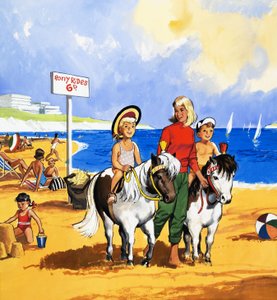 Przejażdżki na kucykach na plaży? autorstwa English School